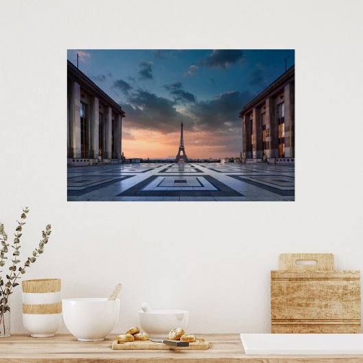 Monumenten De Eiffel Tower Poster (Keuken)