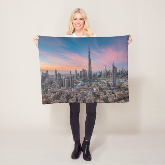 Monumenten | Dubai Cityscape Fleece Deken (In situ)