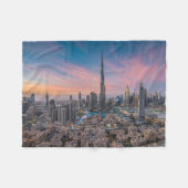 Monumenten | Dubai Cityscape Fleece Deken (Voorkant (Horizontaal))