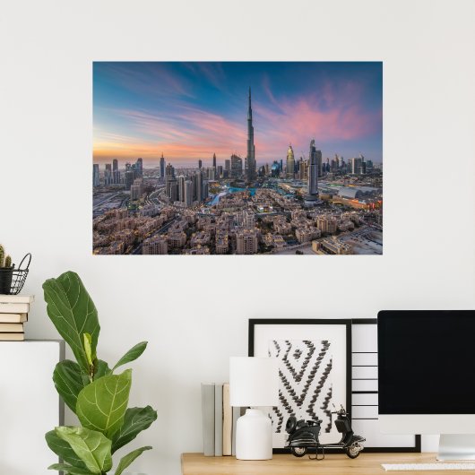 Monumenten | Dubai Cityscape Poster (Thuiskantoor)