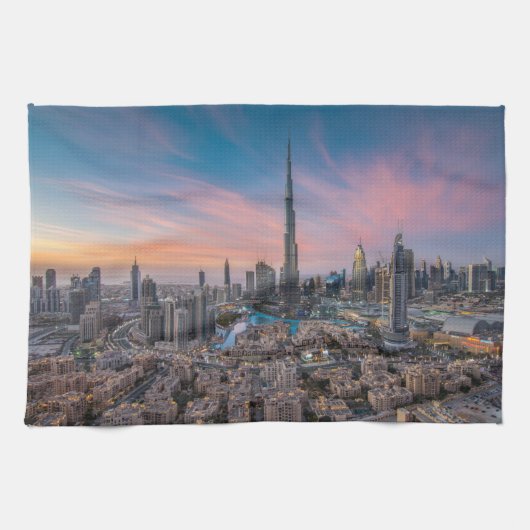 Monumenten | Dubai Cityscape Theedoek (Horizontaal)