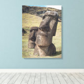 Monumenten | Easter Island, Chile Canvas Afdruk (Insitu (Houten vloer))
