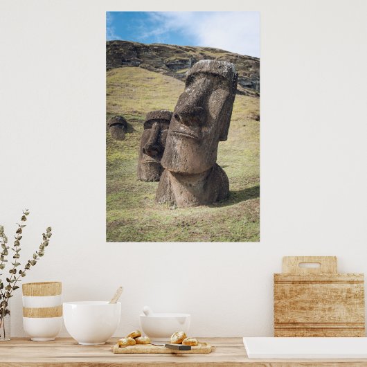 Monumenten | Easter Island, Chile Poster (Keuken)