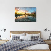 Monumenten Eiffel Tower Sunrise Canvas Afdruk (Insitu (Slaapkamer))