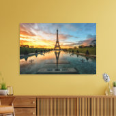 Monumenten Eiffel Tower Sunrise Canvas Afdruk (Insitu (Woonkamer))