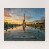 Monumenten Eiffel Tower Sunrise Legpuzzel (Horizontaal)