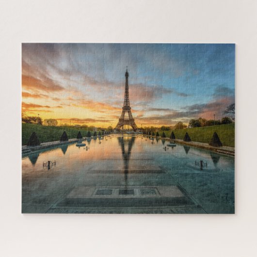 Monumenten Eiffel Tower Sunrise Legpuzzel (Horizontaal)