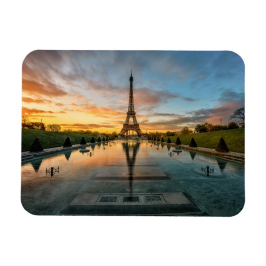 Monumenten Eiffel Tower Sunrise Magneet (Horizontaal)
