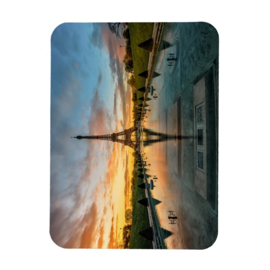Monumenten Eiffel Tower Sunrise Magneet (Verticaal)