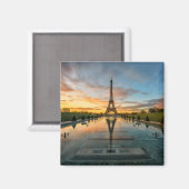 Monumenten Eiffel Tower Sunrise Magneet (Voorkant / Achterkant)
