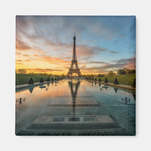 Monumenten Eiffel Tower Sunrise Magneet (Voorkant)