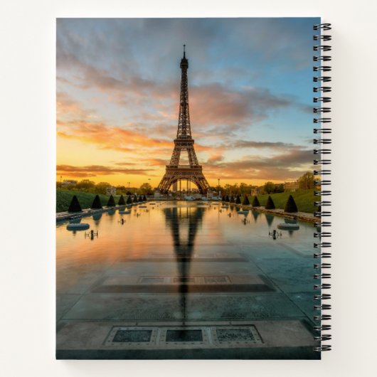 Monumenten Eiffel Tower Sunrise Notitieboek (Achterkant)