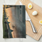 Monumenten Eiffel Tower Sunrise Theedoek (Quarter Fold)