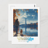 Monumenten & Geschiedenis: Washington DC Briefkaart (Voorkant / Achterkant)