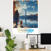 Monumenten & Geschiedenis: Washington DC Poster (Thuiskantoor)