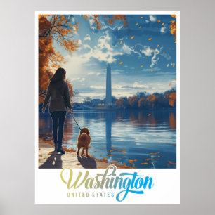 Monumenten & Geschiedenis: Washington DC Poster