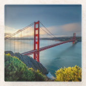 Monumenten | Golden Gate San Francisco Glazen Onderzetter (Voorkant)