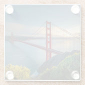 Monumenten | Golden Gate San Francisco Glazen Onderzetter (Achterkant)