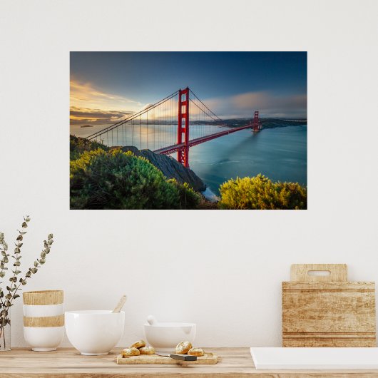 Monumenten | Golden Gate San Francisco Poster (Keuken)