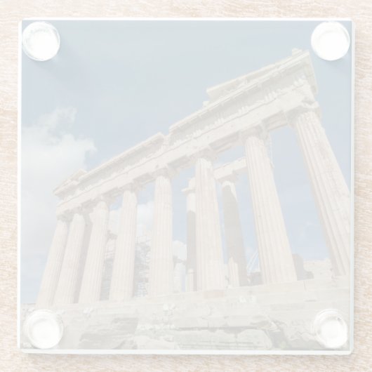 Monumenten Greece Glazen Onderzetter (Achterkant)