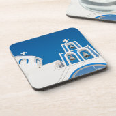 Monumenten | Greek Blue Dome Church Bier Onderzetter (Linkerzijde)