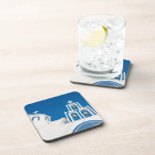 Monumenten | Greek Blue Dome Church Bier Onderzetter (Rechterzijde)