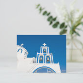 Monumenten | Greek Blue Dome Church Briefkaart (Staand voorkant)