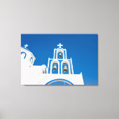 Monumenten | Greek Blue Dome Church Canvas Afdruk (Voorkant)