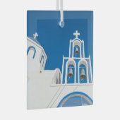 Monumenten | Greek Blue Dome Church Glas Ornament (Voorkant Rechts)