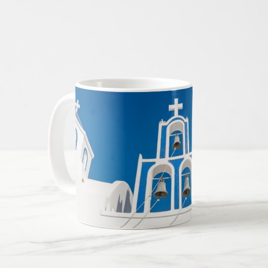 Monumenten | Greek Blue Dome Church Koffiemok (Voorkant links)