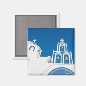 Monumenten | Greek Blue Dome Church Magneet (Voorkant / Achterkant)