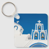 Monumenten | Greek Blue Dome Church Sleutelhanger (Voorkant)