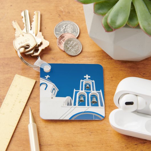 Monumenten | Greek Blue Dome Church Sleutelhanger (Bureau)