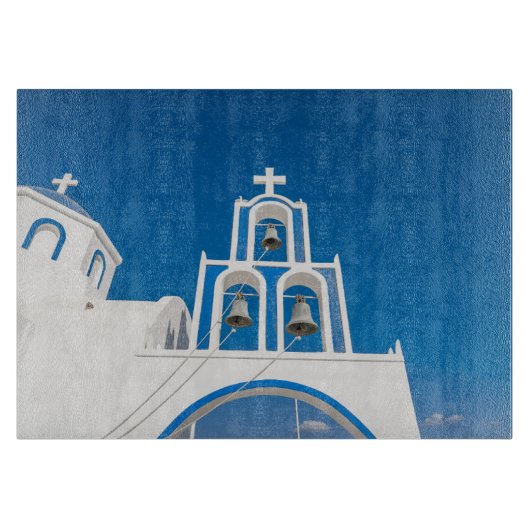 Monumenten | Greek Blue Dome Church Snijplank (Voorkant)