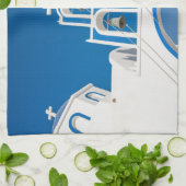 Monumenten | Greek Blue Dome Church Theedoek (Gevouwen)