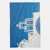 Monumenten | Greek Blue Dome Church Theedoek (Verticaal)