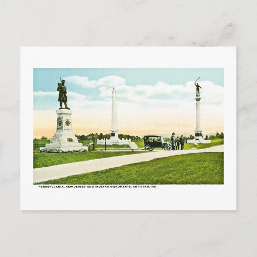 Monumenten in Antietam, Maryland Briefkaart (Voorkant)