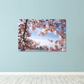 Monumenten | Jefferson Memorial Cherry Blossoms Canvas Afdruk (Insitu (Houten vloer))