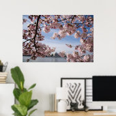 Monumenten | Jefferson Memorial Cherry Blossoms Poster (Thuiskantoor)