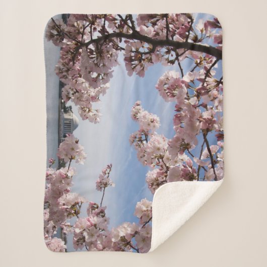 Monumenten | Jefferson Memorial Cherry Blossoms Sherpa Deken (Voorkant)