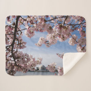 Monumenten   Jefferson Memorial Cherry Blossoms Sherpa Deken