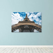 Monumenten | Looking Up at the Eiffel Tower Canvas Afdruk (Insitu (Houten vloer))