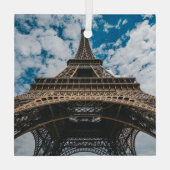 Monumenten | Looking Up at the Eiffel Tower Glas Ornament (Achterkant)
