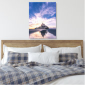 Monumenten Mount Saint-Michel, Normandy Frankrijk Canvas Afdruk (Insitu (Slaapkamer))