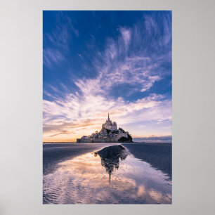 Monumenten Mount Saint-Michel, Normandy Frankrijk Poster