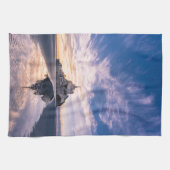 Monumenten Mount Saint-Michel, Normandy Frankrijk Theedoek (Horizontaal)