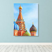 Monumenten | Sint-Basilkathedraal in Moskou Canvas Afdruk (Insitu (Houten vloer))
