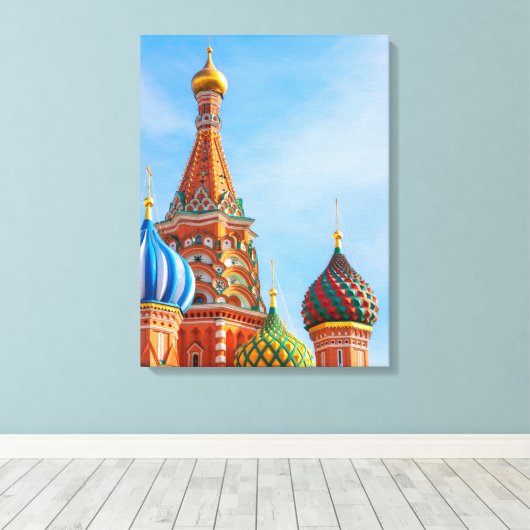 Monumenten | Sint-Basilkathedraal in Moskou Canvas Afdruk (Insitu (Houten vloer))