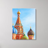 Monumenten | Sint-Basilkathedraal in Moskou Canvas Afdruk (Voorkant)
