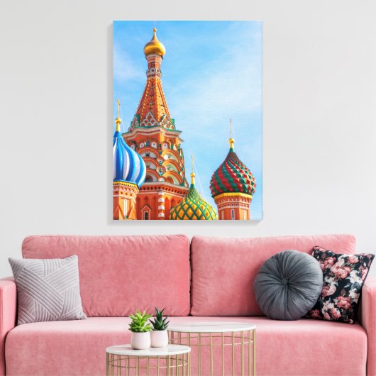Monumenten | Sint-Basilkathedraal in Moskou Canvas Afdruk (Insitu (Woonkamer))